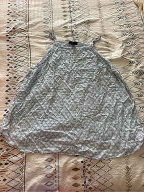 GAP Blue and White Diamond Print Tank Top